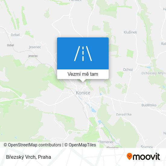 Březský Vrch mapa