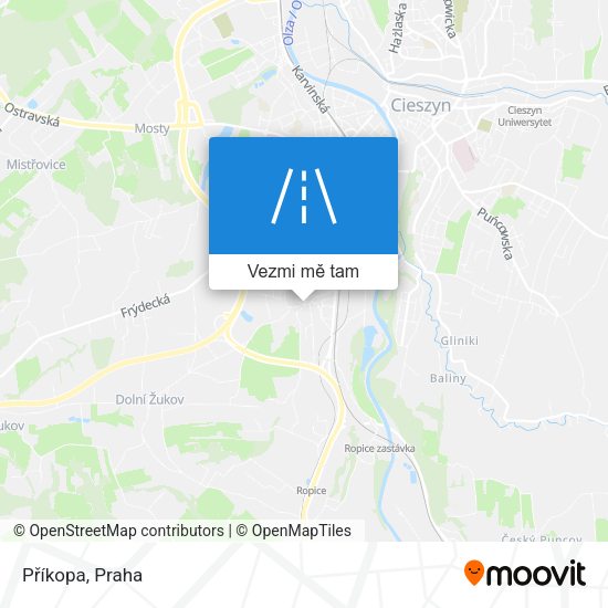 Příkopa mapa