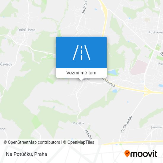 Na Potůčku mapa