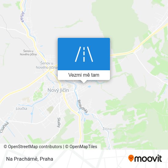 Na Prachárně mapa