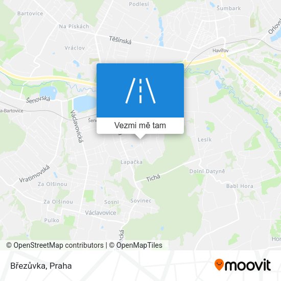 Březůvka mapa