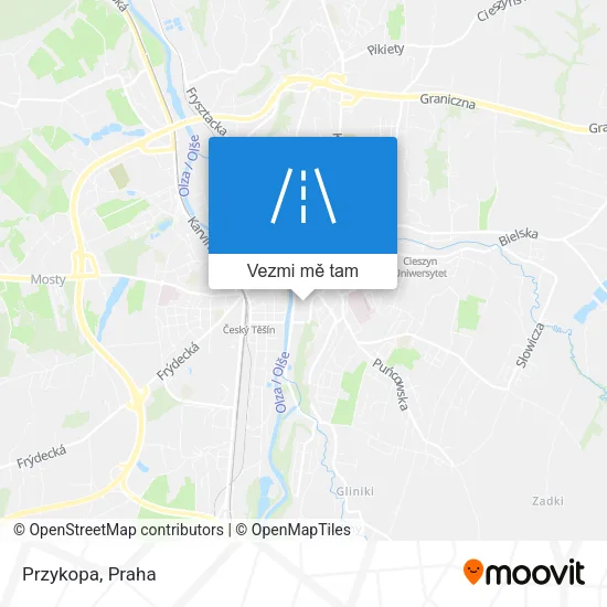 Przykopa mapa