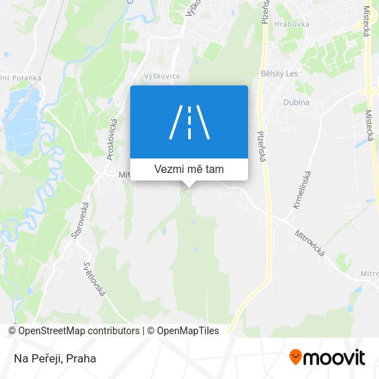 Na Peřeji mapa