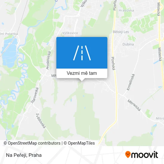 Na Peřeji mapa