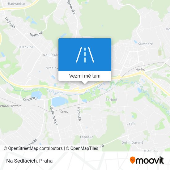 Na Sedlácích mapa