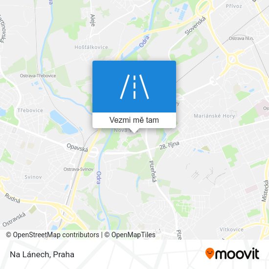 Na Lánech mapa