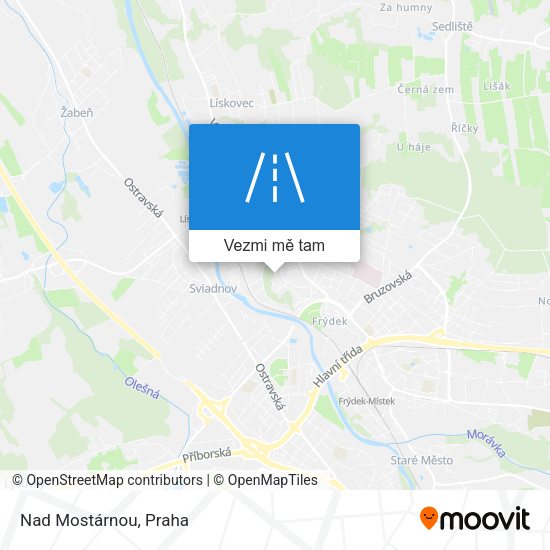 Nad Mostárnou mapa