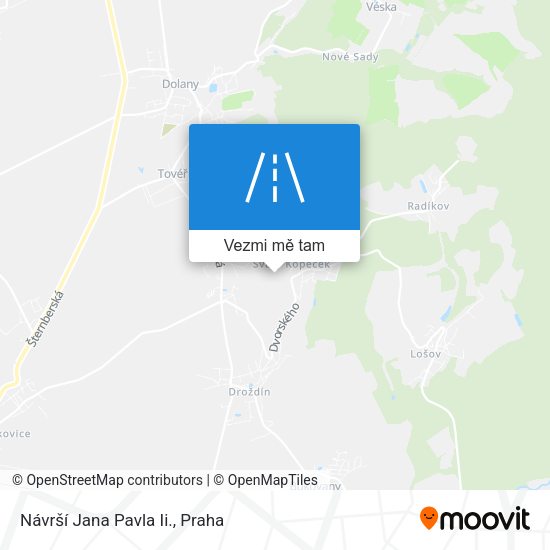 Návrší Jana Pavla Ii. mapa