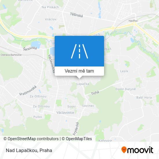 Nad Lapačkou mapa