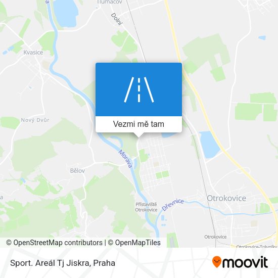 Sport. Areál Tj Jiskra mapa