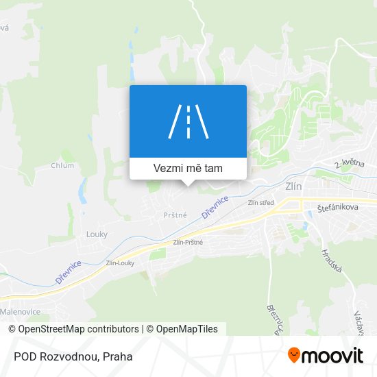 POD Rozvodnou mapa