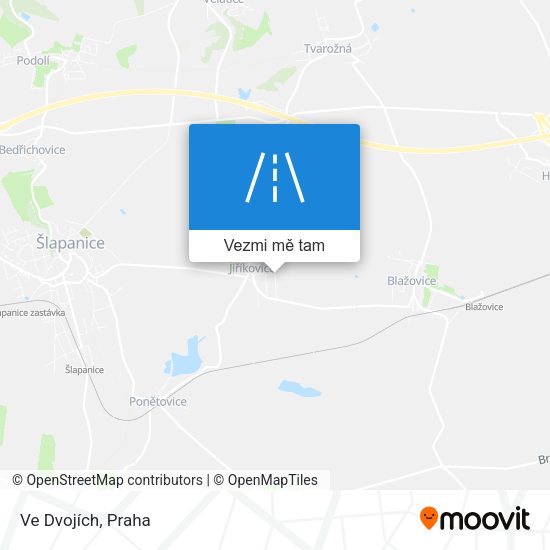 Ve Dvojích mapa