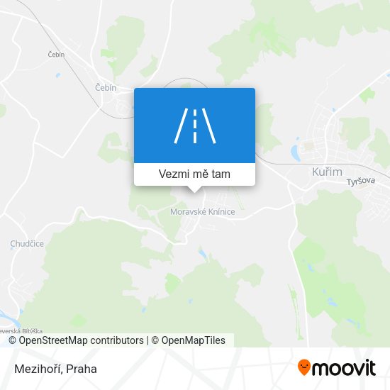 Mezihoří mapa