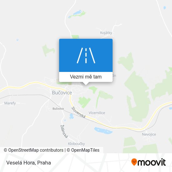 Veselá Hora mapa