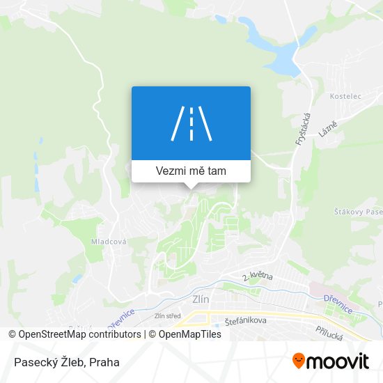 Pasecký Žleb mapa