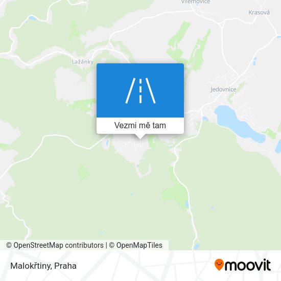 Malokřtiny mapa