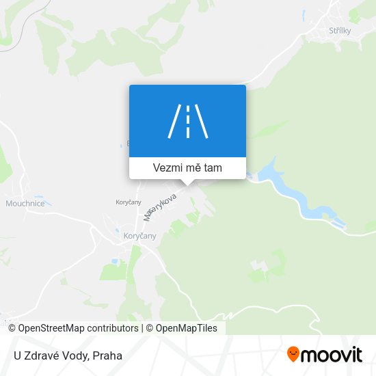 U Zdravé Vody mapa