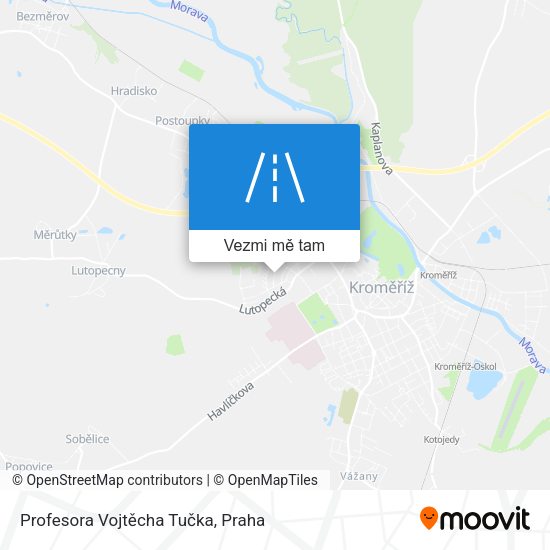 Profesora Vojtěcha Tučka mapa
