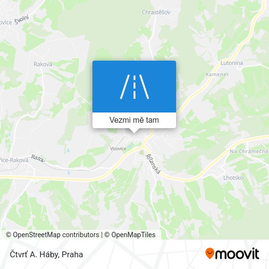 Čtvrť A. Háby mapa
