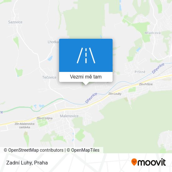 Zadní Luhy mapa