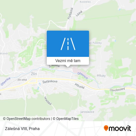 Zálešná VIII mapa