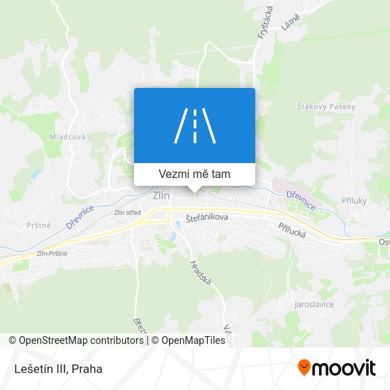 Lešetín III mapa
