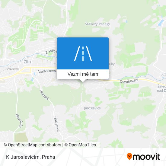 K Jaroslavicím mapa