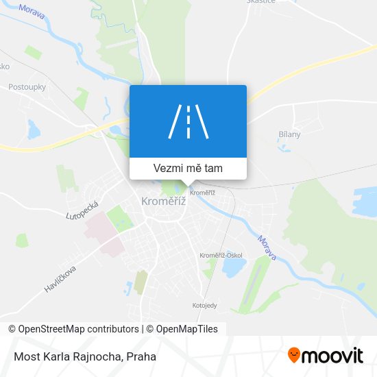 Most Karla Rajnocha mapa