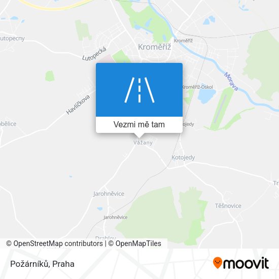 Požárníků mapa