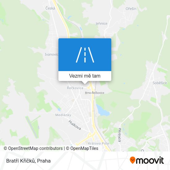 Bratří Křičků mapa