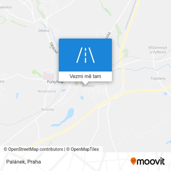 Palánek mapa