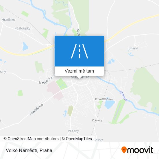 Velké Náměstí mapa