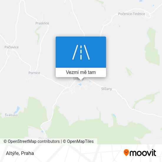 Altýře mapa