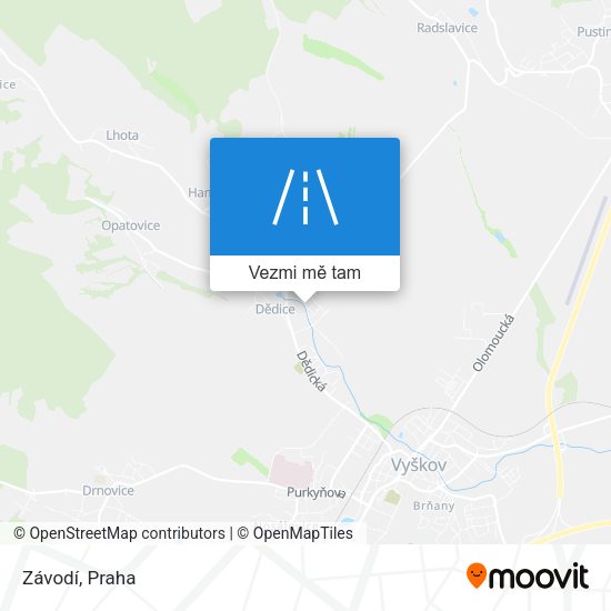 Závodí mapa