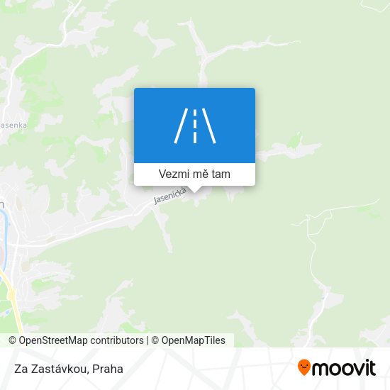 Za Zastávkou mapa