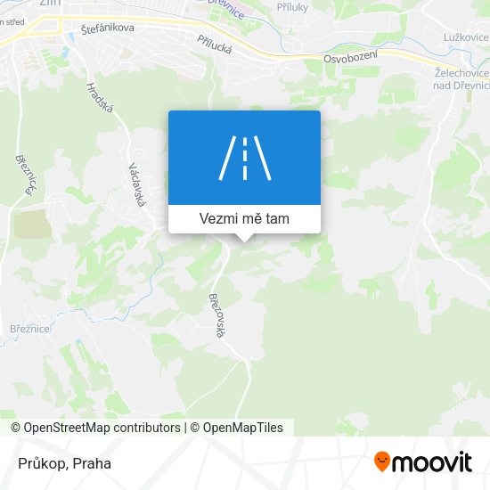 Průkop mapa