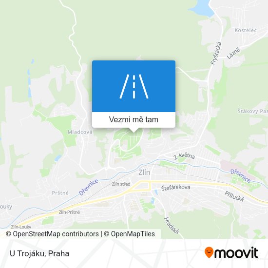 U Trojáku mapa