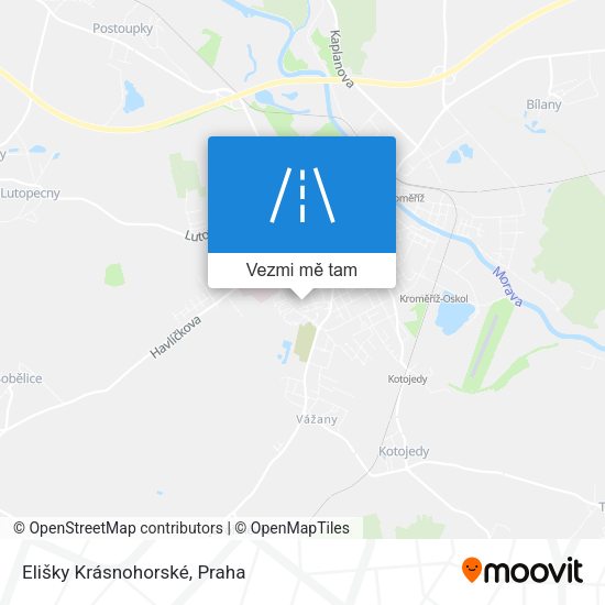 Elišky Krásnohorské mapa