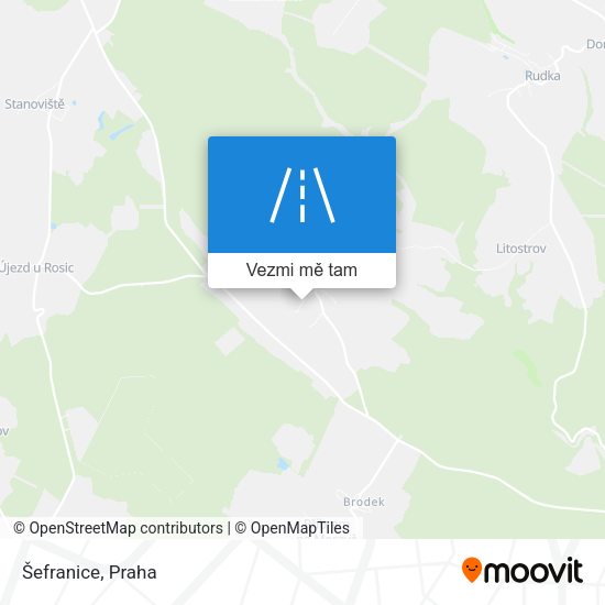 Šefranice mapa