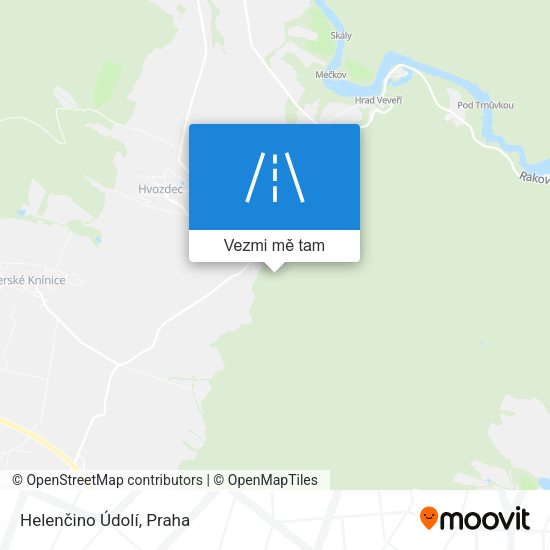 Helenčino Údolí mapa