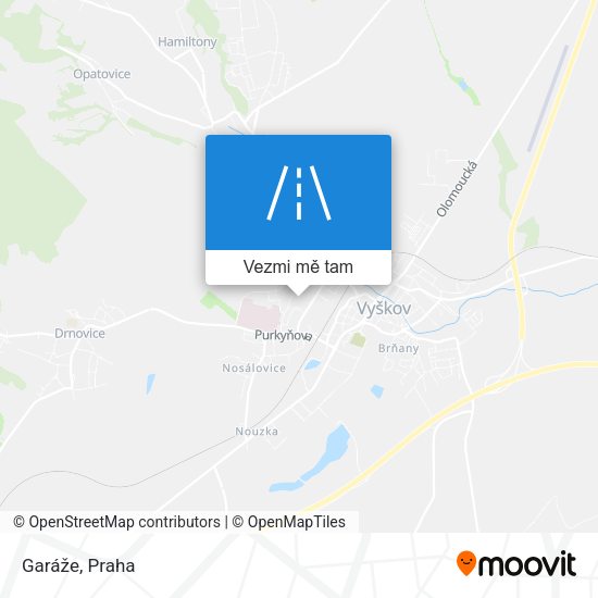 Garáže mapa