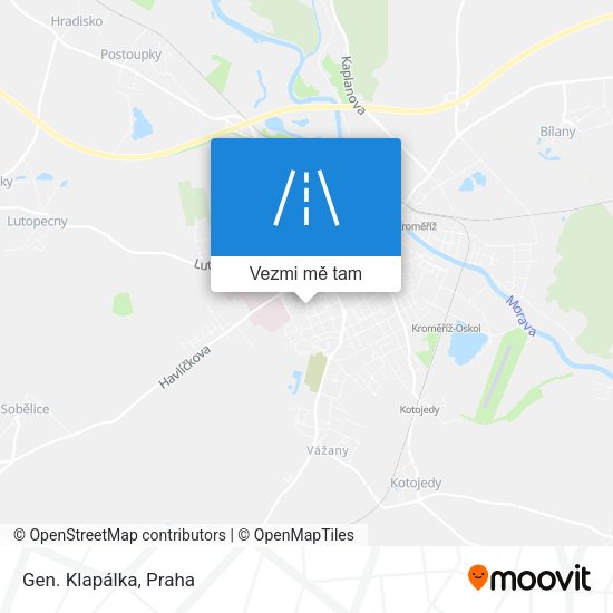 Gen. Klapálka mapa