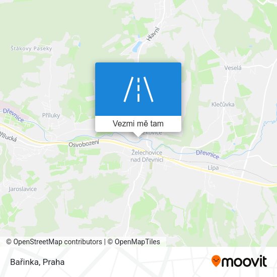 Bařinka mapa