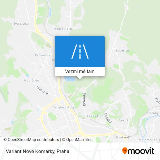 Variant Nové Komárky mapa