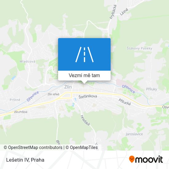 Lešetín IV mapa