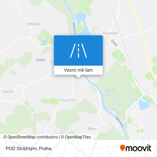 POD Strážným mapa