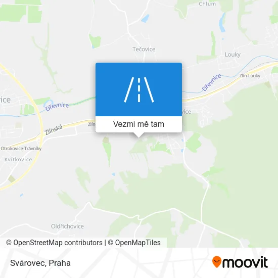Svárovec mapa