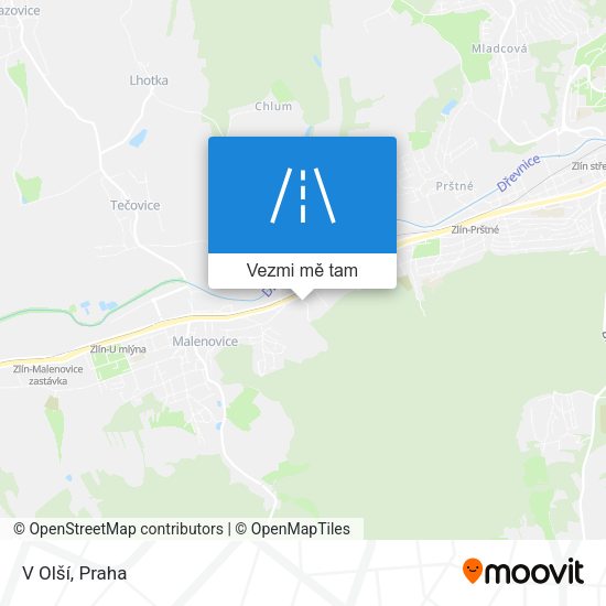 V Olší mapa