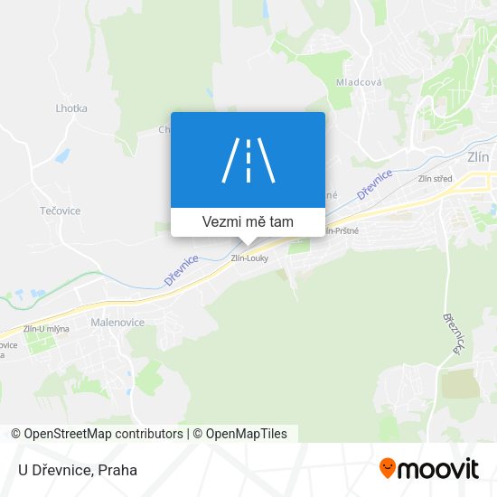 U Dřevnice mapa