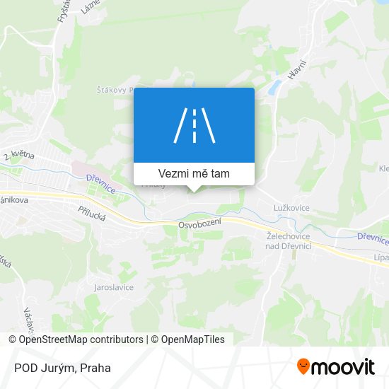 POD Jurým mapa
